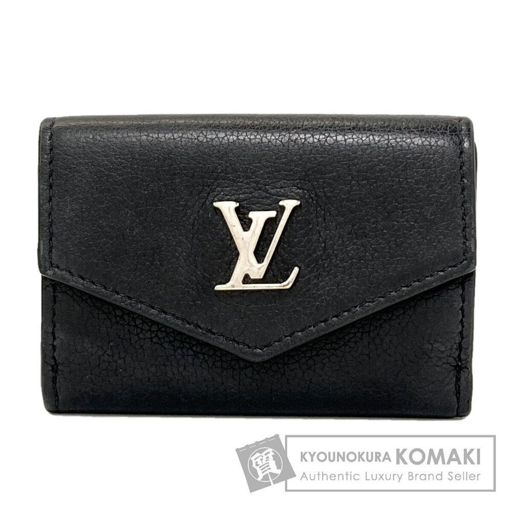 Louis Vuitton Portefeuille Lock Tri fold Wallet coin Taurillon Leather